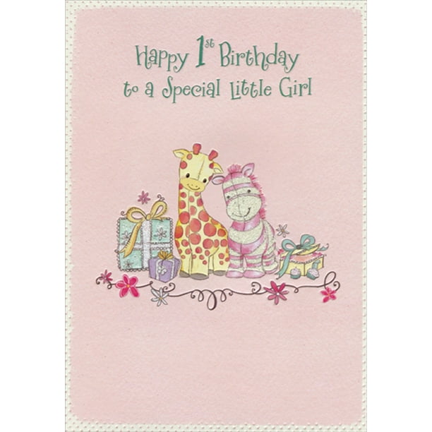1ST HAPPY BIRTHDAY CARD Hallmark Greeting Card Now You're ONE Giraffe 1ST HAPPY BIRTHDAY CARD Hallmark Greeting Card Now You're ONE Giraffe
